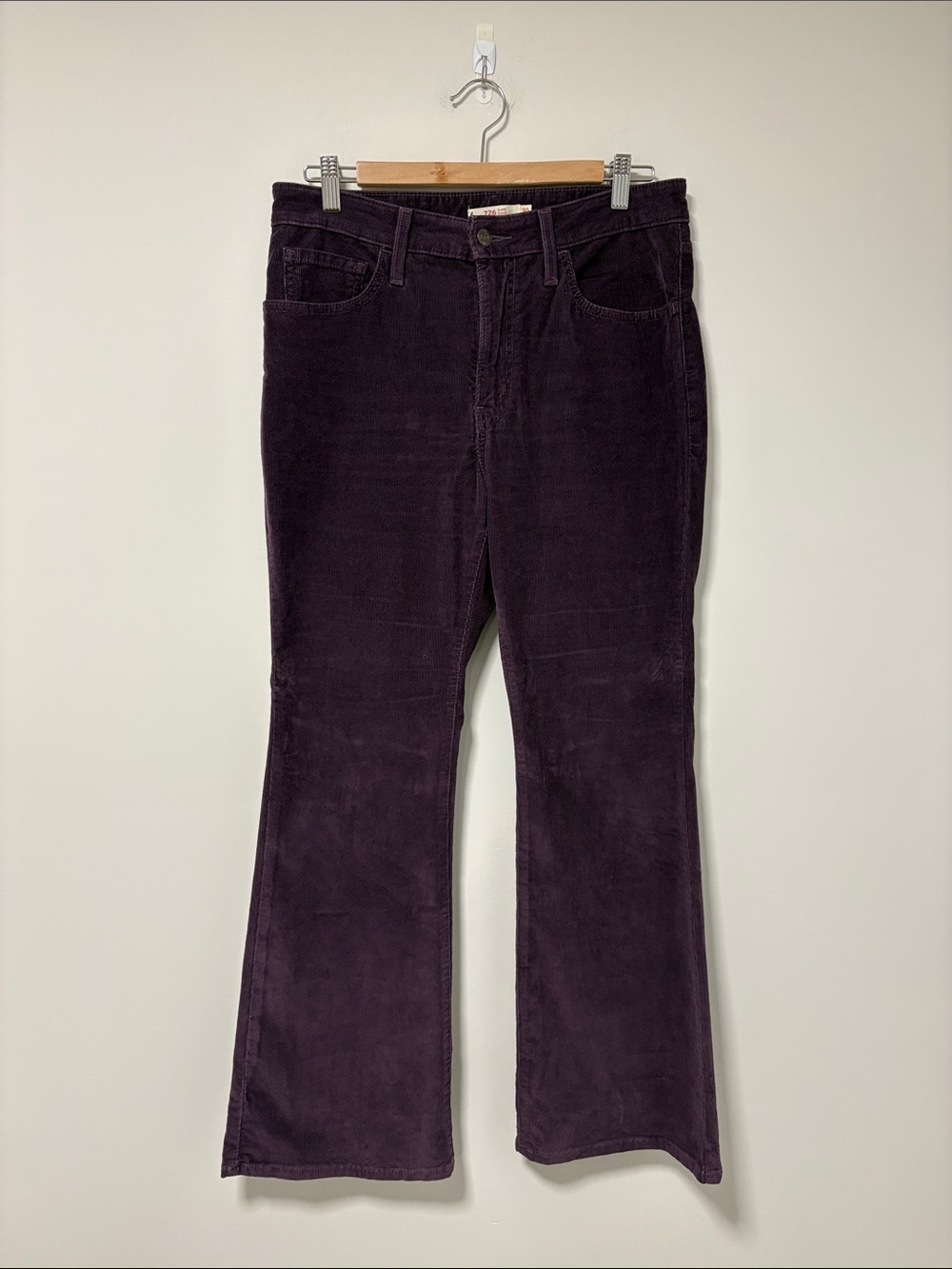 Levi's Deep Plum Corduroy Flare Jeans